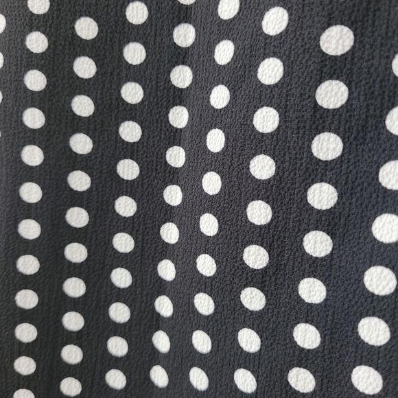 Black Peekaboo Cold Shoulder Blouse Top Polka-dot Tank Top Size MED - Picture 6 of 8